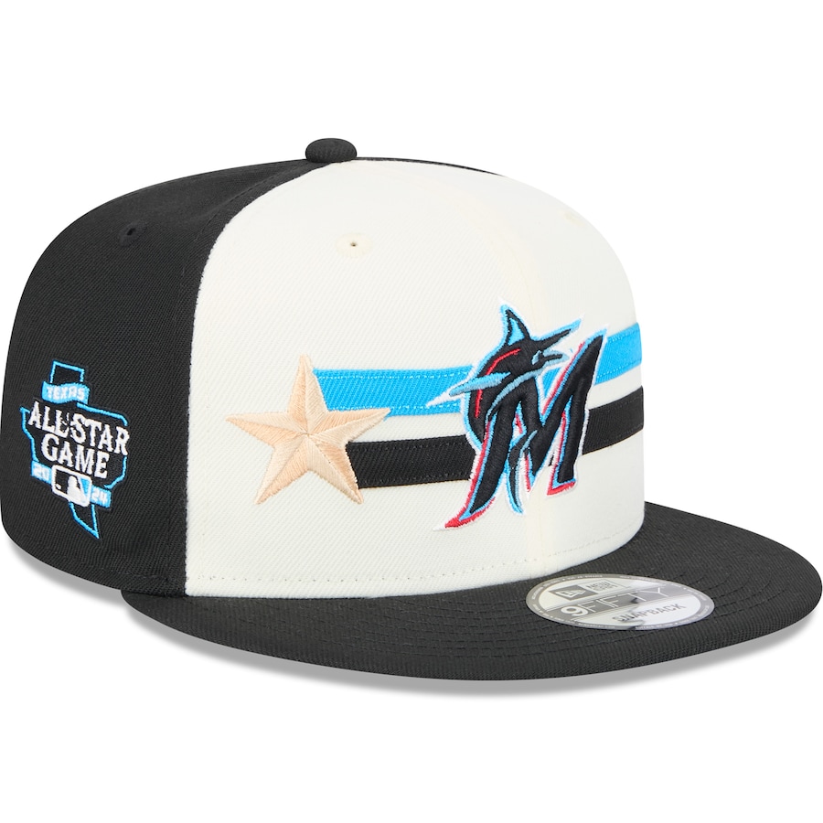 Miami Marlins New Era 2024 MLB All-Star Game Workout 9FIFTY Snapback Hat - Cream/Black Miami Marlins New Era 2024 MLB All-Star Game Workout 9FIFTY Snapback Hat - Cream/Black