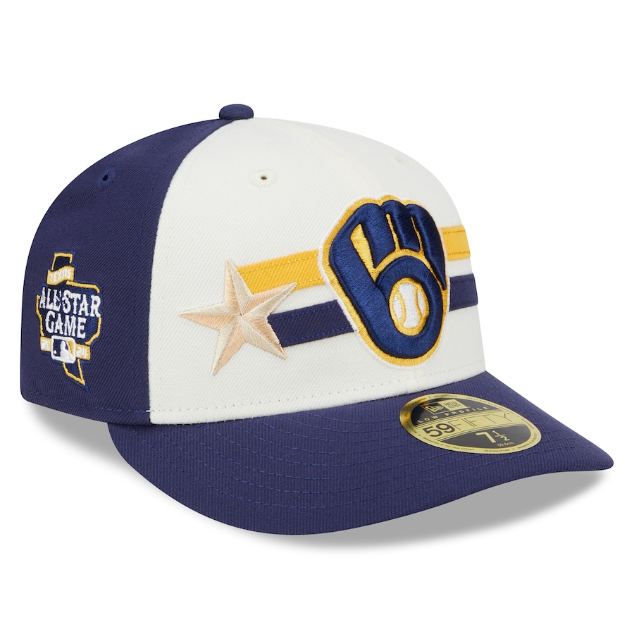 Milwaukee Brewers New Era 2024 MLB All-Star Game Workout Low Profile 59FIFTY Fitted Hat - Cream/Navy Milwaukee Brewers New Era 2024 MLB All-Star Game Workout Low Profile 59FIFTY Fitted Hat - Cream/Navy