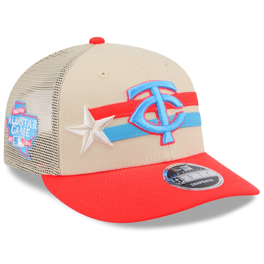 Minnesota Twins New Era 2024 MLB All-Star Game Meshback Low Profile 9FIFTY Snapback Hat - Cream