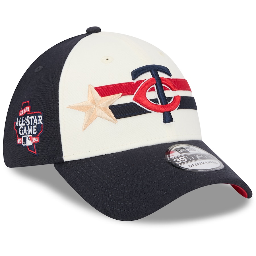Minnesota Twins New Era 2024 MLB All-Star Game Workout 39THIRTY Flex Hat - Cream/Navy