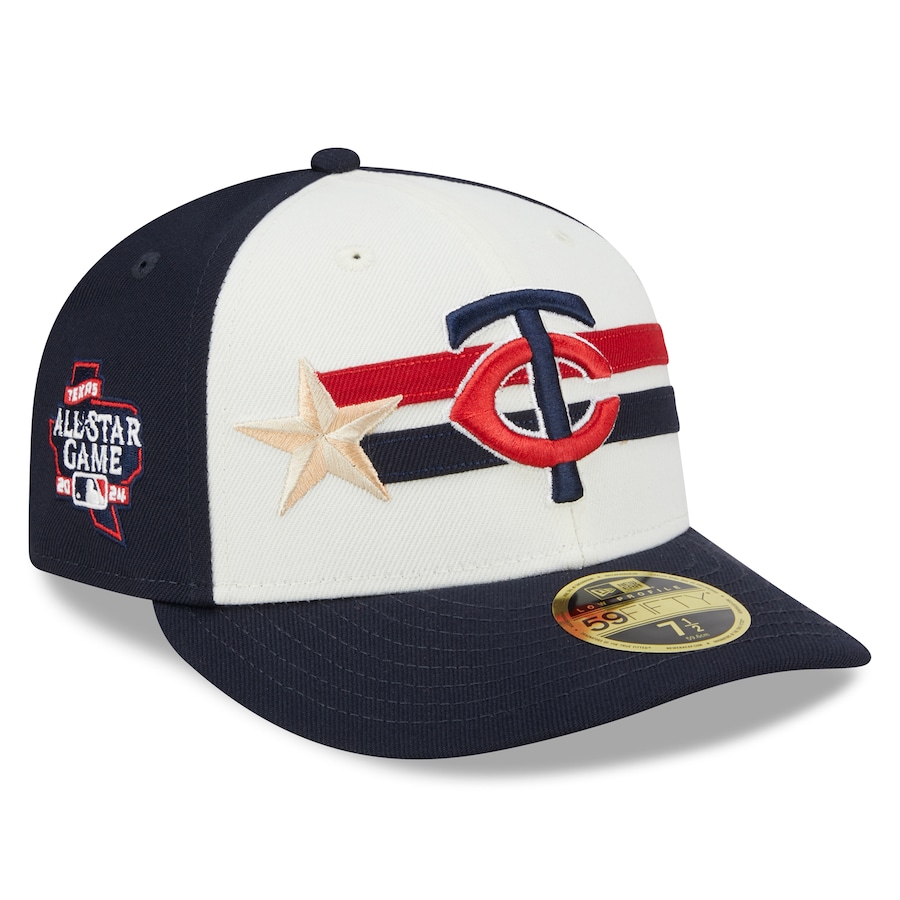 Minnesota Twins New Era 2024 MLB All-Star Game Workout Low Profile 59FIFTY Fitted Hat - Cream/Navy