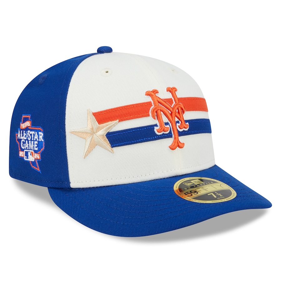 New York Mets New Era 2024 MLB All-Star Game Workout Low Profile 59FIFTY Fitted Hat - Cream/Royal