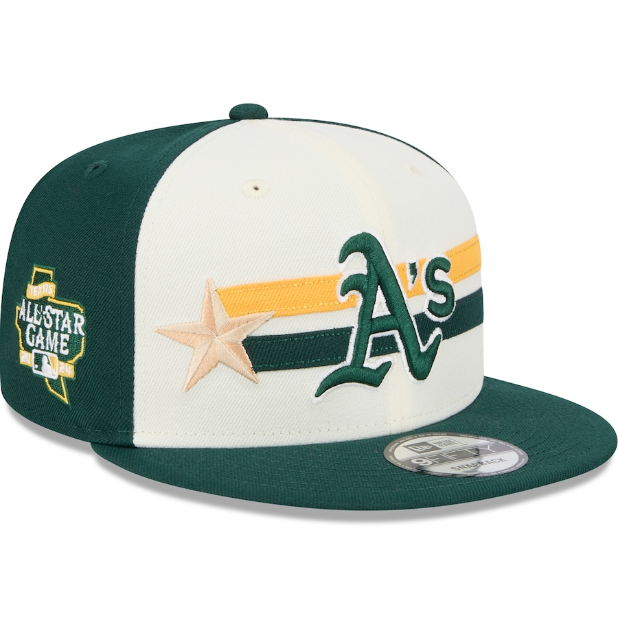 Oakland Athletics New Era 2024 MLB All-Star Game Workout 9FIFTY Snapback Hat - Cream/Green Oakland Athletics New Era 2024 MLB All-Star Game Workout 9FIFTY Snapback Hat - Cream/Green