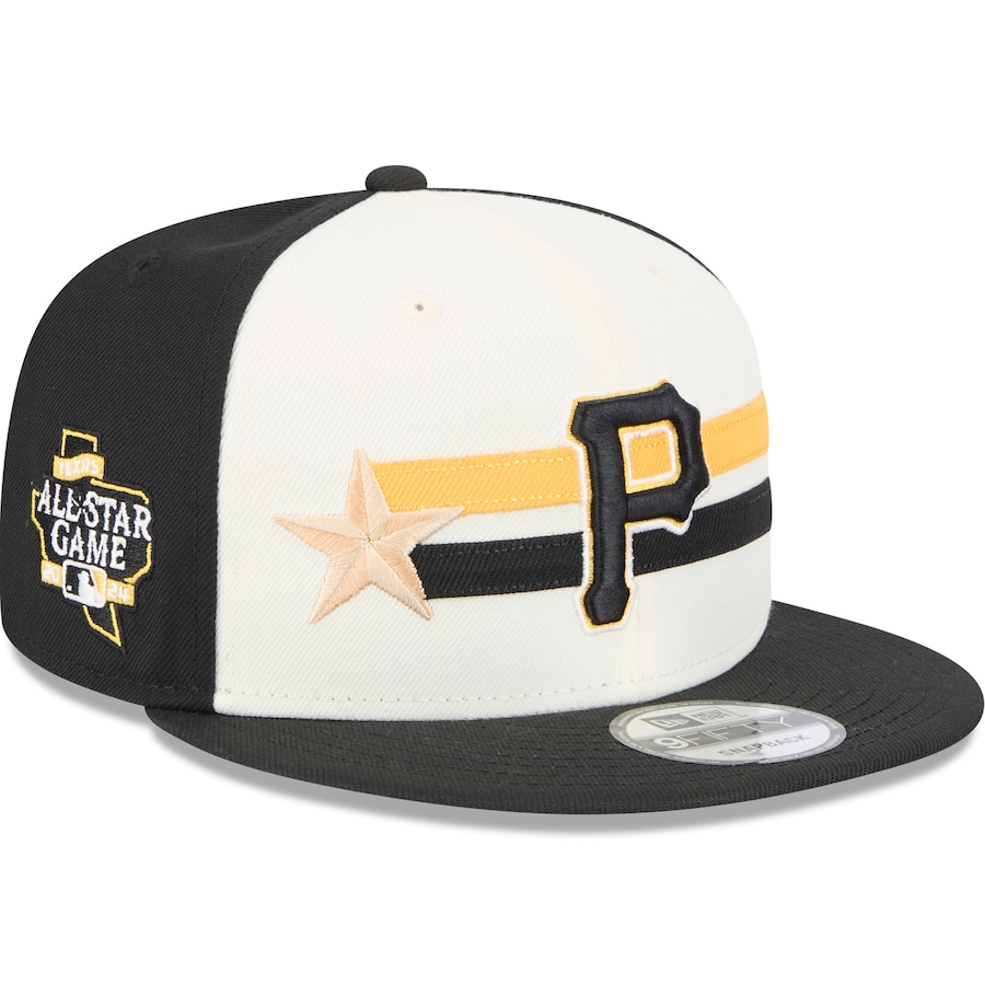 Pittsburgh Pirates New Era 2024 MLB All-Star Game Workout 9FIFTY Snapback Hat - Cream/Black