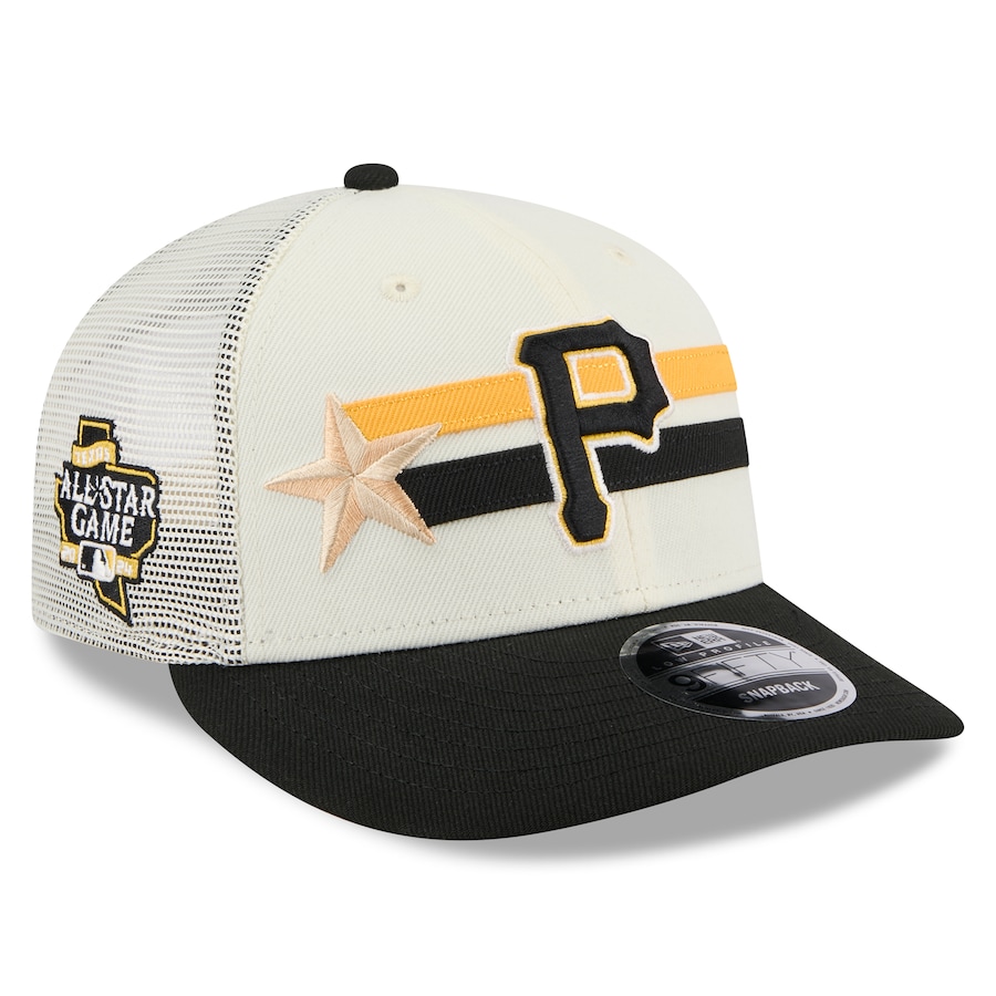 Pittsburgh Pirates New Era 2024 MLB All-Star Game Workout Meshback Low Profile 9FIFTY Snapback Hat - Cream/Black Pittsburgh Pirates New Era 2024 MLB All-Star Game Workout Meshback Low Profile 9FIFTY Snapback Hat - Cream/Black