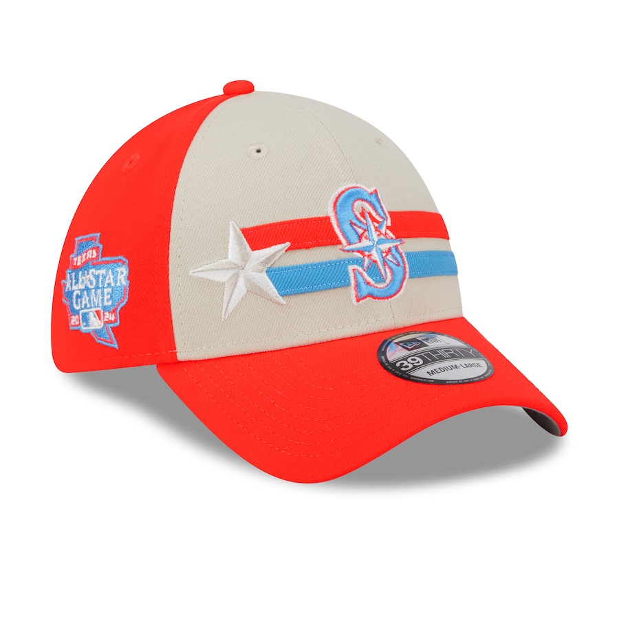 Seattle Mariners New Era 2024 MLB All-Star Game 39THIRTY Flex Hat - Cream