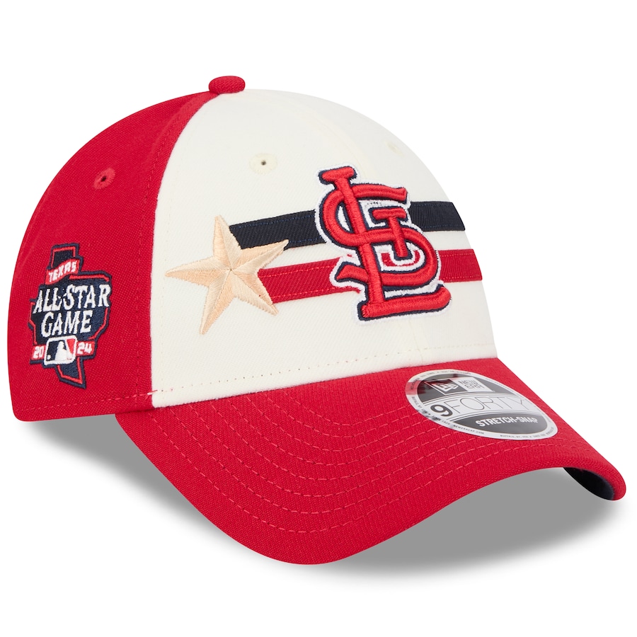 St. Louis Cardinals New Era 2024 MLB All-Star Game 9FORTY Adjustable Hat - Cream/Red