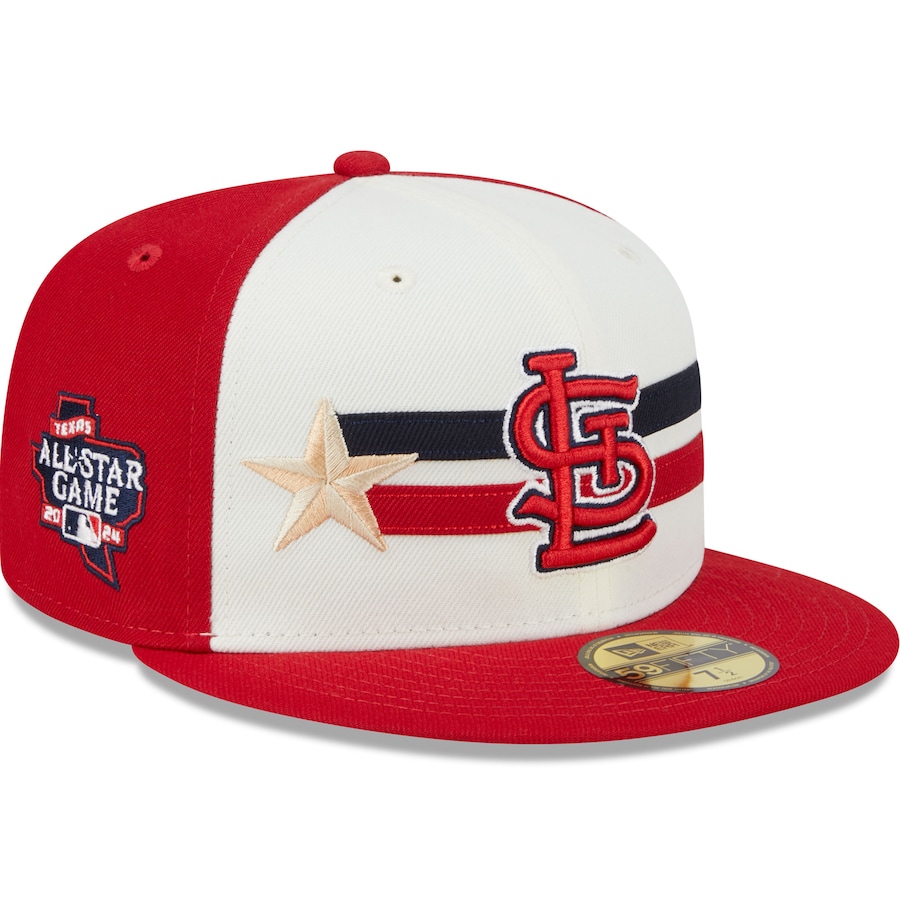 St. Louis Cardinals New Era 2024 MLB All-Star Game Workout 59FIFTY Fitted Hat - Cream/Red