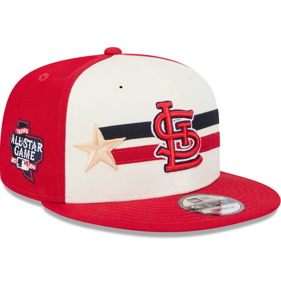 St. Louis Cardinals New Era 2024 MLB All-Star Game Workout 9FIFTY Snapback Hat - Cream/Red