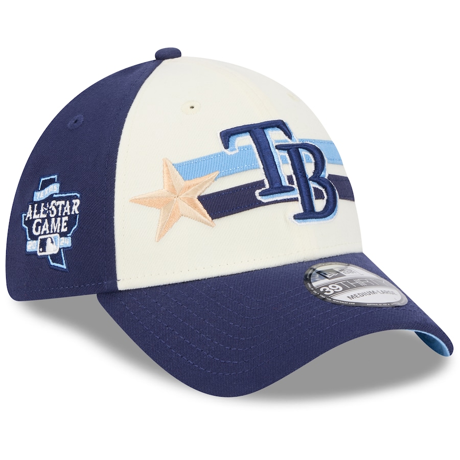 Tampa Bay Rays New Era 2024 MLB All-Star Game Workout 39THIRTY Flex Hat - Cream/Navy Tampa Bay Rays New Era 2024 MLB All-Star Game Workout 39THIRTY Flex Hat - Cream/Navy