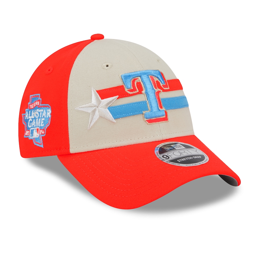 Texas Rangers New Era 2024 MLB All-Star Game 9FORTY Adjustable Hat - Cream