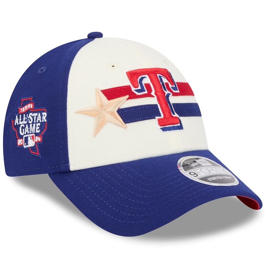Texas Rangers New Era 2024 MLB All-Star Game 9FORTY Adjustable Hat - Cream/Royal