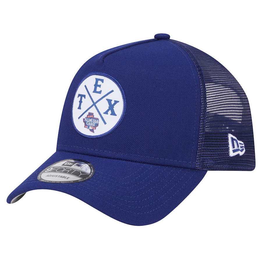 Texas Rangers New Era 2024 MLB All-Star Game A-Frame 9FORTY Adjustable Trucker Hat - Royal