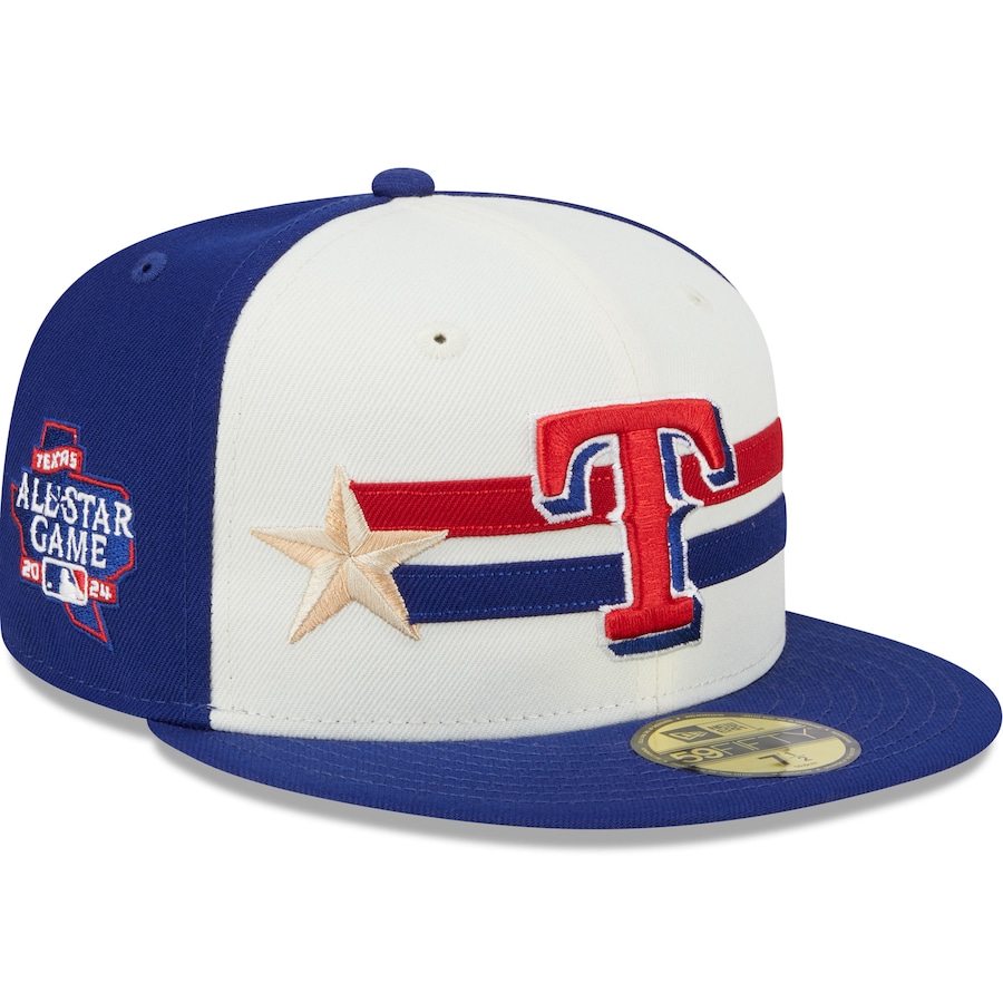 Texas Rangers New Era 2024 MLB All-Star Game Workout 59FIFTY Fitted Hat - Cream/Royal Texas Rangers New Era 2024 MLB All-Star Game Workout 59FIFTY Fitted Hat - Cream/Royal