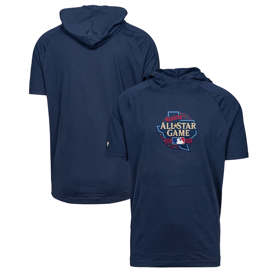2024 MLB All-Star Game Levelwear Phase Short Sleeve Hoodie - Navy 2024 MLB All-Star Game Levelwear Phase Short Sleeve Hoodie - Navy