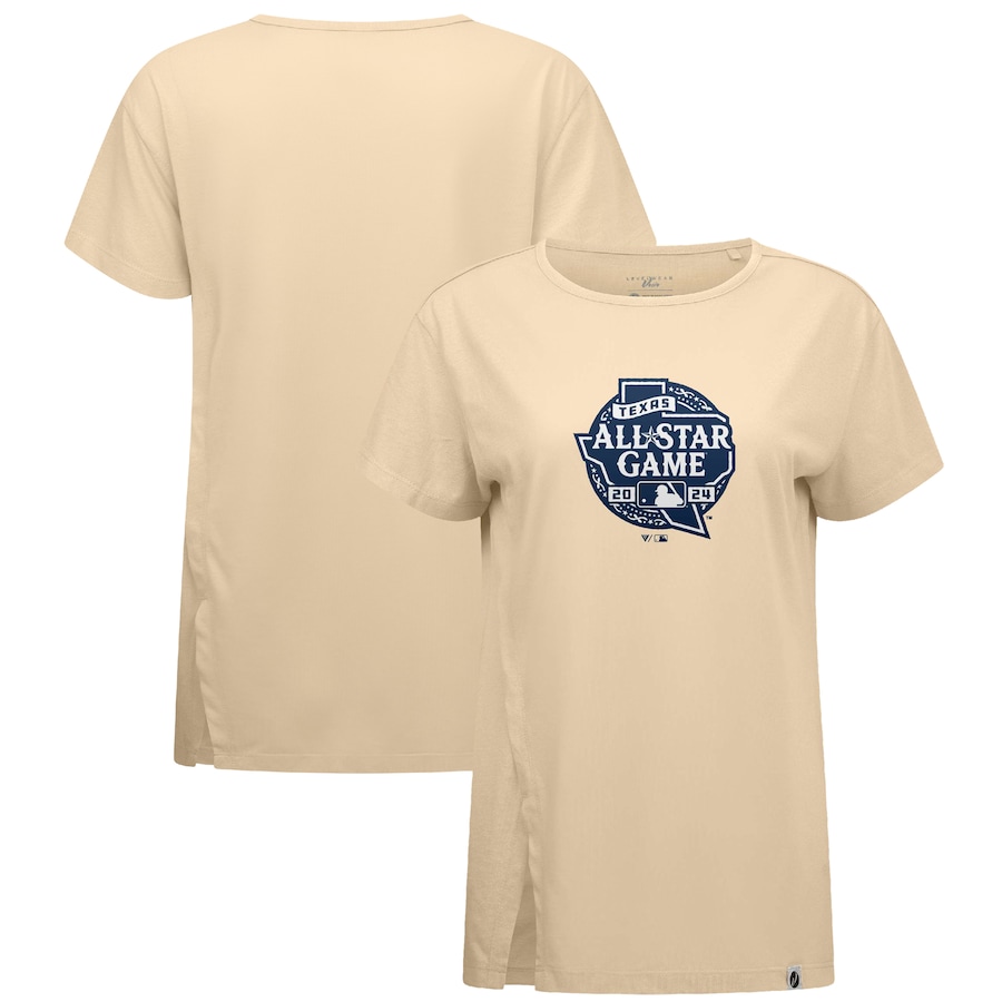 2024 MLB All-Star Game Levelwear Women's Influx T-Shirt - Khaki 2024 MLB All-Star Game Levelwear Women's Influx T-Shirt - Khaki