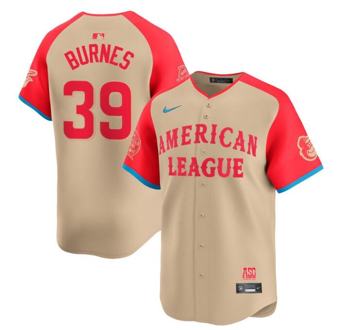 American League Nike 2024 MLB All-Star Game Limited Burnes,Corbin - 39 Jersey - Cream