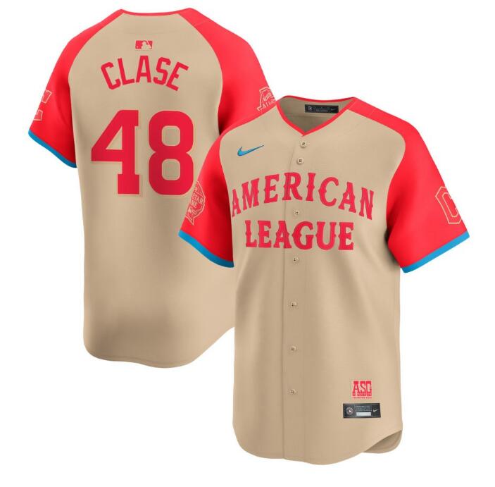 American League Nike 2024 MLB All-Star Game Limited Clase,Emmanuel - 48 Jersey - Cream