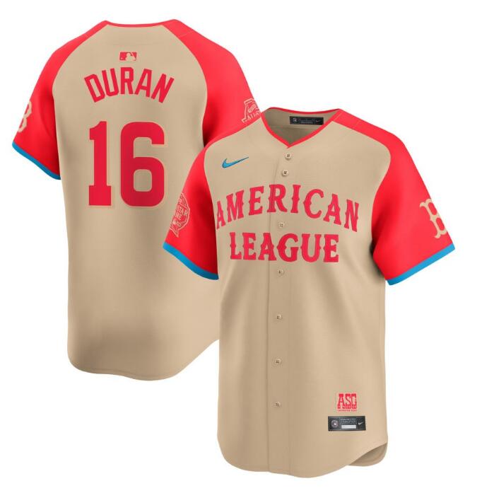 American League Nike 2024 MLB All-Star Game Limited Duran,Jarren - 16 Jersey - Cream