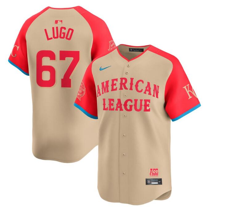 American League Nike 2024 MLB All-Star Game Limited Lugo,Seth - 67 Jersey - Cream