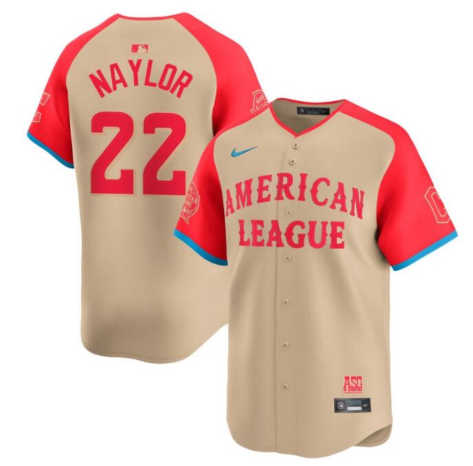 American League Nike 2024 MLB All-Star Game Limited Naylor,Josh - 22 Jersey - Cream