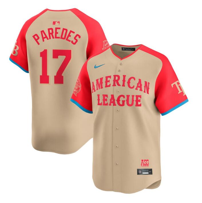 American League Nike 2024 MLB All-Star Game Limited Paredes,Isaac - 17 Jersey - Cream