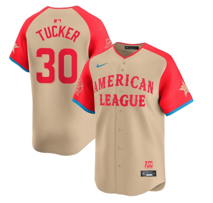 American League Nike 2024 MLB All-Star Game Limited Tucker,Kyle - 30 Jersey - Cream