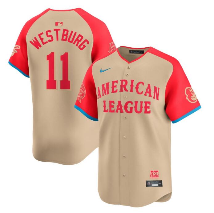 American League Nike 2024 MLB All-Star Game Limited Westburg,Jordan - 11 Jersey - Cream