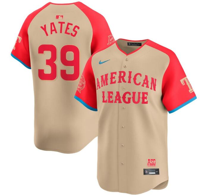American League Nike 2024 MLB All-Star Game Limited Yates,Kirby - 39 Jersey - Cream
