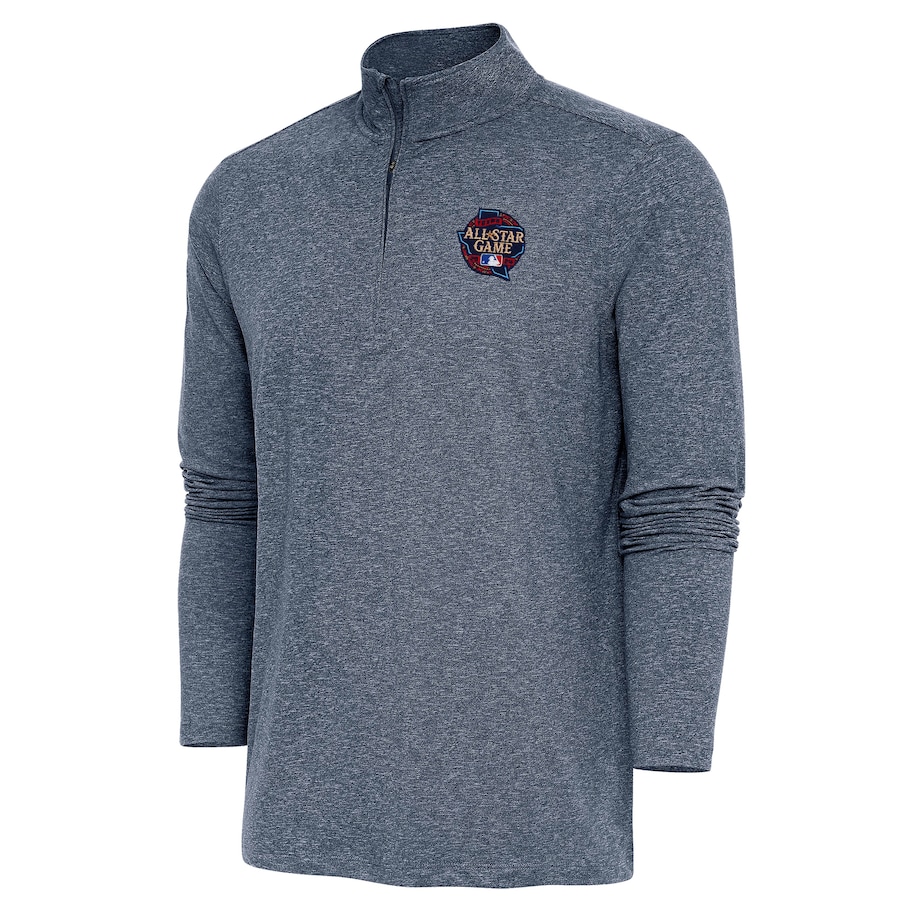 Antigua 2024 MLB All-Star Game Hunk Quarter-Zip Pullover Top - Heather Navy