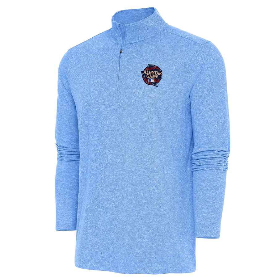 Antigua 2024 MLB All-Star Game Hunk Quarter-Zip Pullover Top - Heather Powder Blue