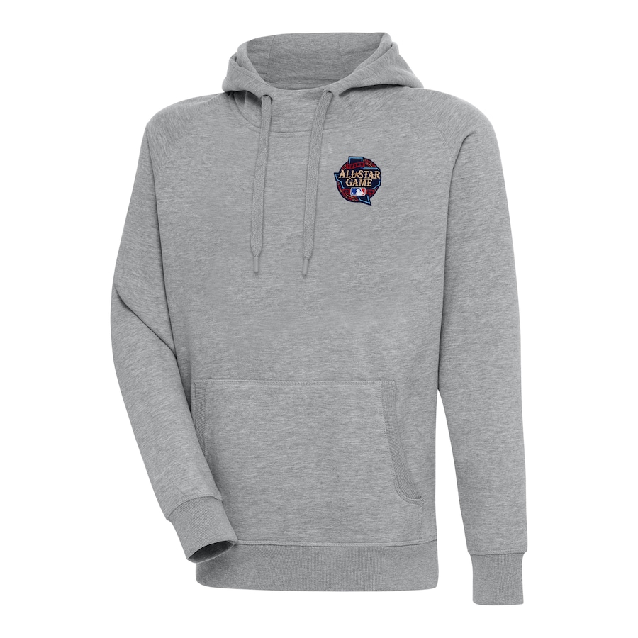 Antigua 2024 MLB All-Star Game Victory Pullover Hoodie - Heather Gray