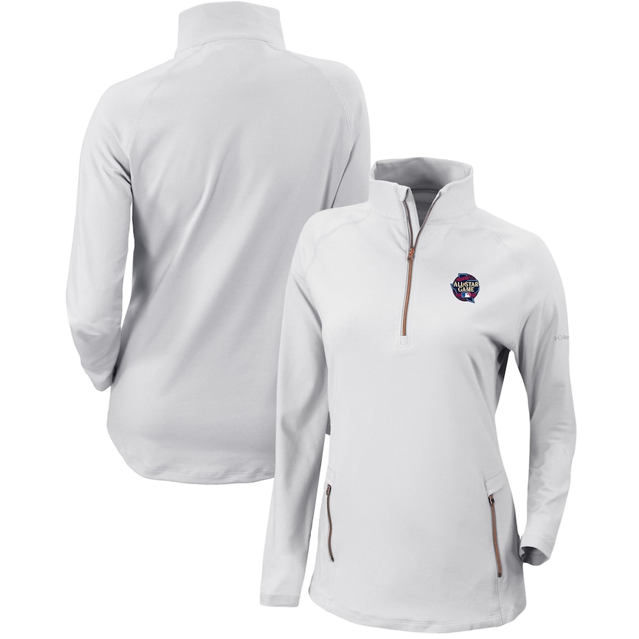 Columbia Women's 2024 MLB All-Star Game Omni-Wick Outward Nine Quarter-Zip Pullover Top - White