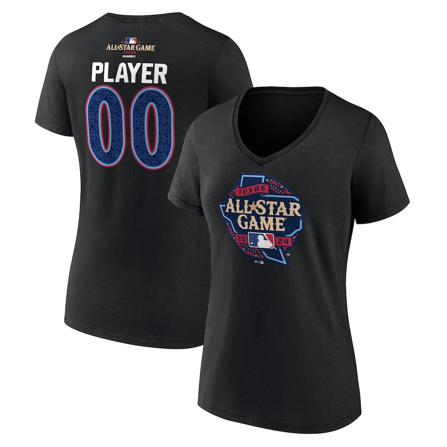 Women's 2024 MLB All-Star Game Pick-A-Player V-Neck T-Shirt - Black