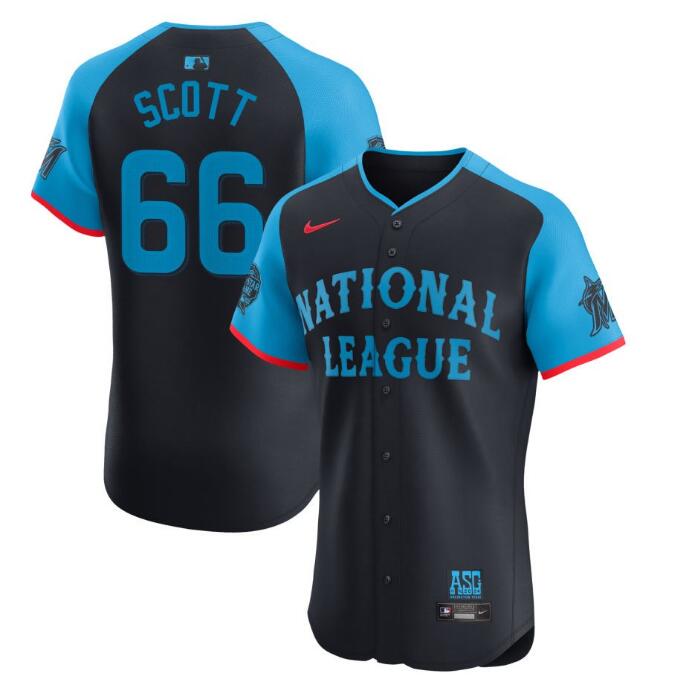 National League Nike 2024 MLB All Star Game Scott,Tanner 66 Jersey Navy
