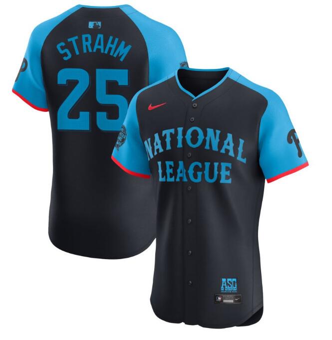 National League Nike 2024 MLB All Star Game Strahm,Matt 25 Jersey Navy