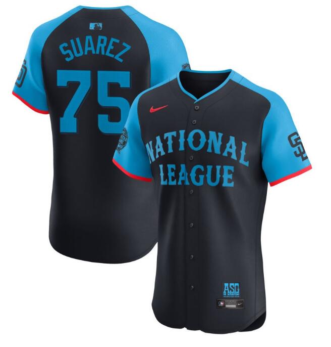 National League Nike 2024 MLB All Star Game Suarez,Robert 75 Jersey Navy