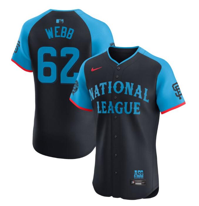 National League Nike 2024 MLB All Star Game Webb,Logan 62 Jersey Navy