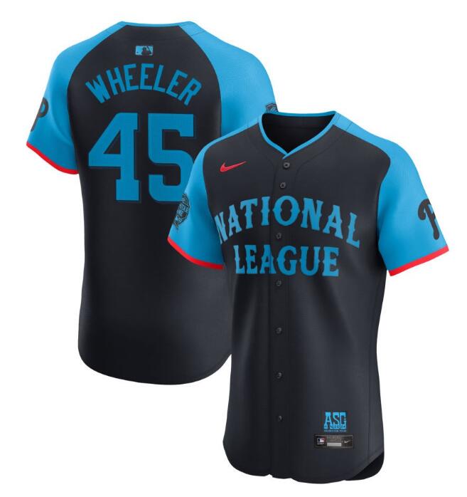 National League Nike 2024 MLB All Star Game Wheeler,Zack 45 Jersey Navy