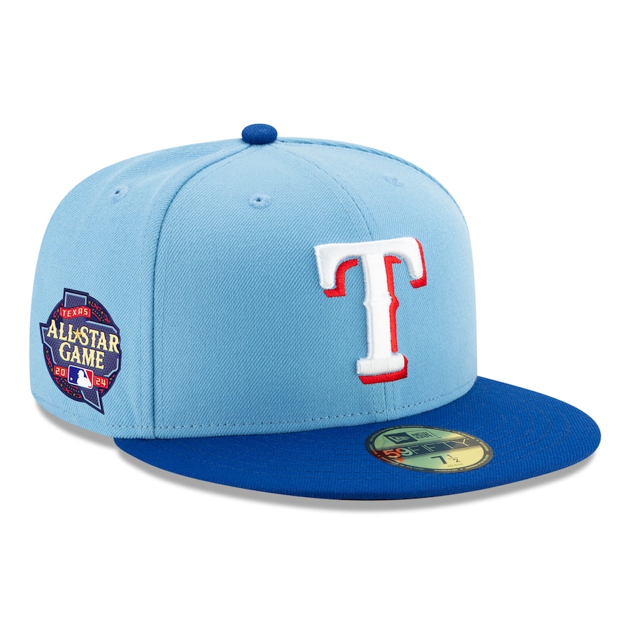 Texas Rangers New Era 2024 All-Star Game 59FIFTY Fitted Hat - Light Blue