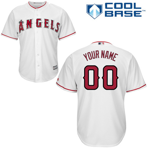 Youth Custom Los Angeles Angels of Anaheim Replica White Home Cool Base Jersey Youth Custom Los Angeles Angels of Anaheim Replica White Home Cool Base Jersey