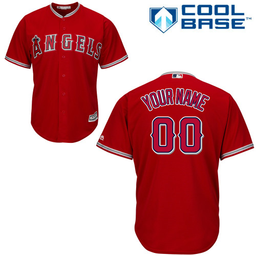 Youth Custom Los Angeles Angels of Anaheim Authentic Red Alternate Cool Base Jersey Youth Custom Los Angeles Angels of Anaheim Authentic Red Alternate Cool Base Jersey