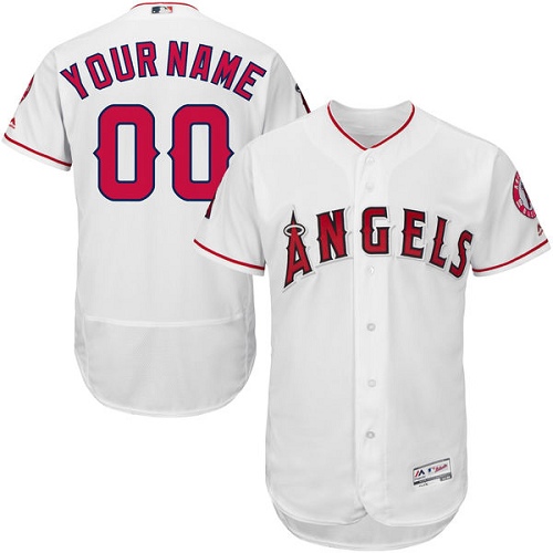 Custom Los Angeles Angels of Anaheim White Flexbase Authentic Collection Jersey Custom Los Angeles Angels of Anaheim White Flexbase Authentic Collection Jersey