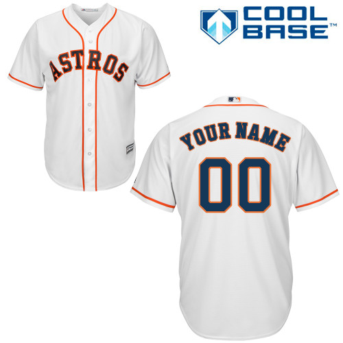 Custom Houston Astros Replica White Home Cool Base Jersey Custom Houston Astros Replica White Home Cool Base Jersey