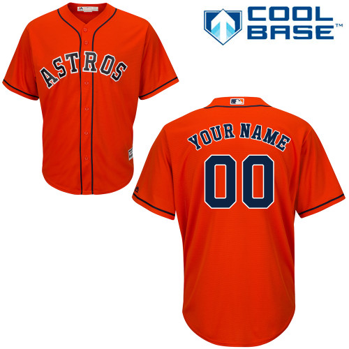 Custom Houston Astros Replica Orange Alternate Cool Base Jersey Custom Houston Astros Replica Orange Alternate Cool Base Jersey