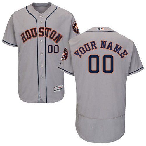 Custom Houston Astros Grey Flexbase Authentic Collection Jersey Custom Houston Astros Grey Flexbase Authentic Collection Jersey