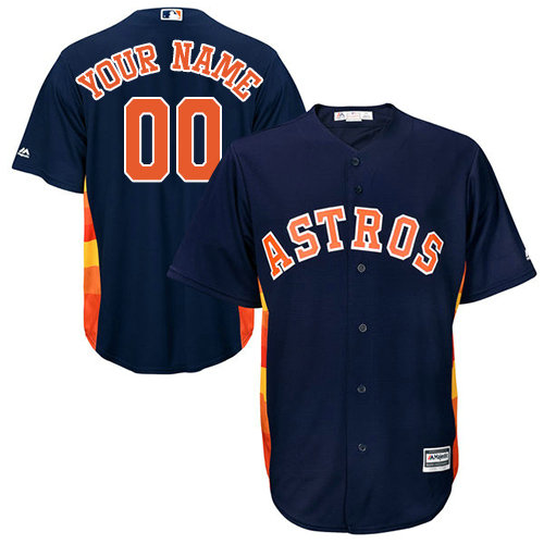 Custom Houston Astros Replica Navy Blue Alternate Cool Base Jersey Custom Houston Astros Replica Navy Blue Alternate Cool Base Jersey