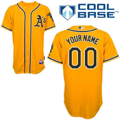 Youth Custom Oakland Athletics Authentic Gold Alternate 2 Cool Base Jersey Youth Custom Oakland Athletics Authentic Gold Alternate 2 Cool Base Jersey