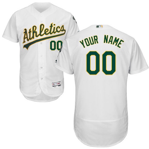 Custom Oakland Athletics White Flexbase Authentic Collection Jersey Custom Oakland Athletics White Flexbase Authentic Collection Jersey