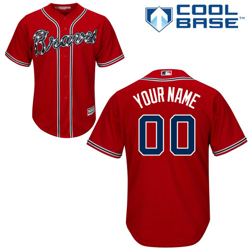 Youth Custom Atlanta Braves Authentic Red Alternate Cool Base Jersey Youth Custom Atlanta Braves Authentic Red Alternate Cool Base Jersey